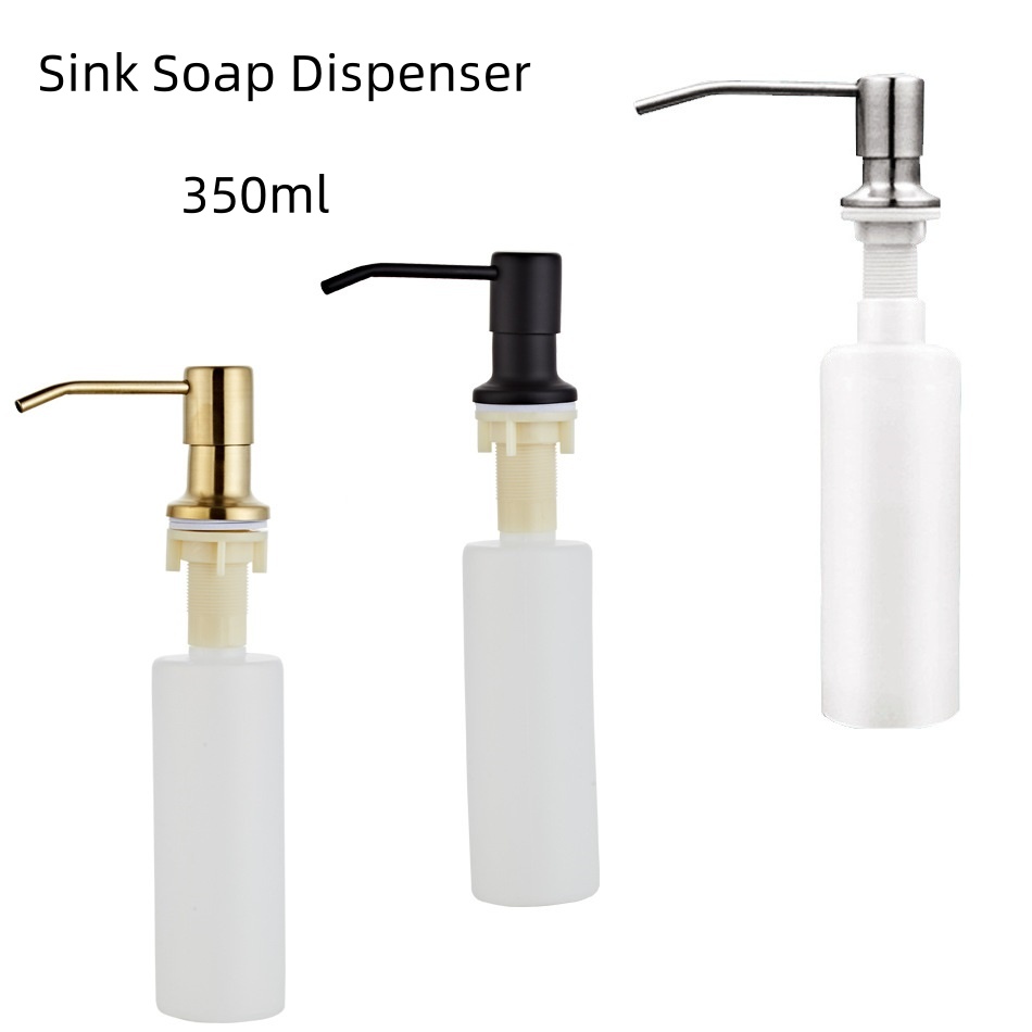 Soap Making Machine At Home - ขวดสบู่เหลวเครื่องจ่ายสบู่เหลวอ่างล้างจานสแตนเลสกดสบู่ด้วยมือหัวปั๊มโลชั่นอุปกรณ์ครัวขนาด350มล.