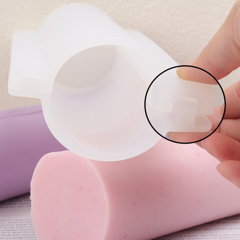 Soap Making In Home - แม่พิมพ์สบู่ซิลิโคนทรงแท่งยาว รูปทรงกลม อุปกรณ์ทำสบู่แบบหลอด แม่พิมพ์ DIY สบู่ทำมือ