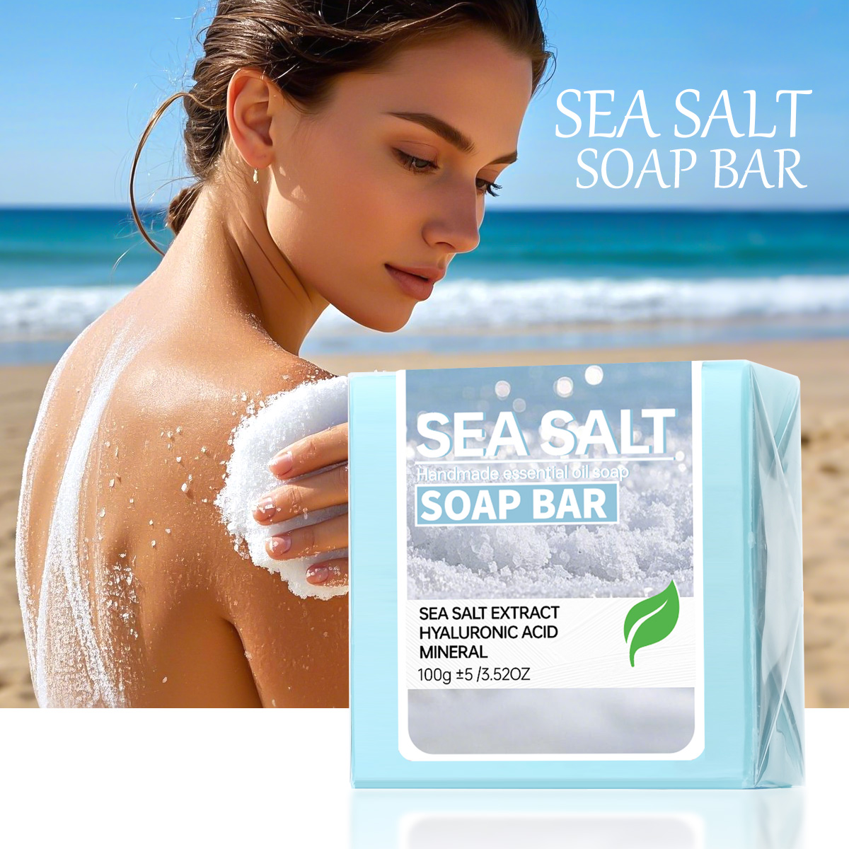 Soap Making Oils - สบู่น้ำมันหอมระเหยทำมือจากเกลือทะเล, สบู่ทำความสะอาดผิวและเพิ่มความชุ่มชื้นด้วยกรดไฮยาลูโรนิก, สบู่ทำความสะอาดและอาบน้ำแบบทำความสะอาดล้ำลึก