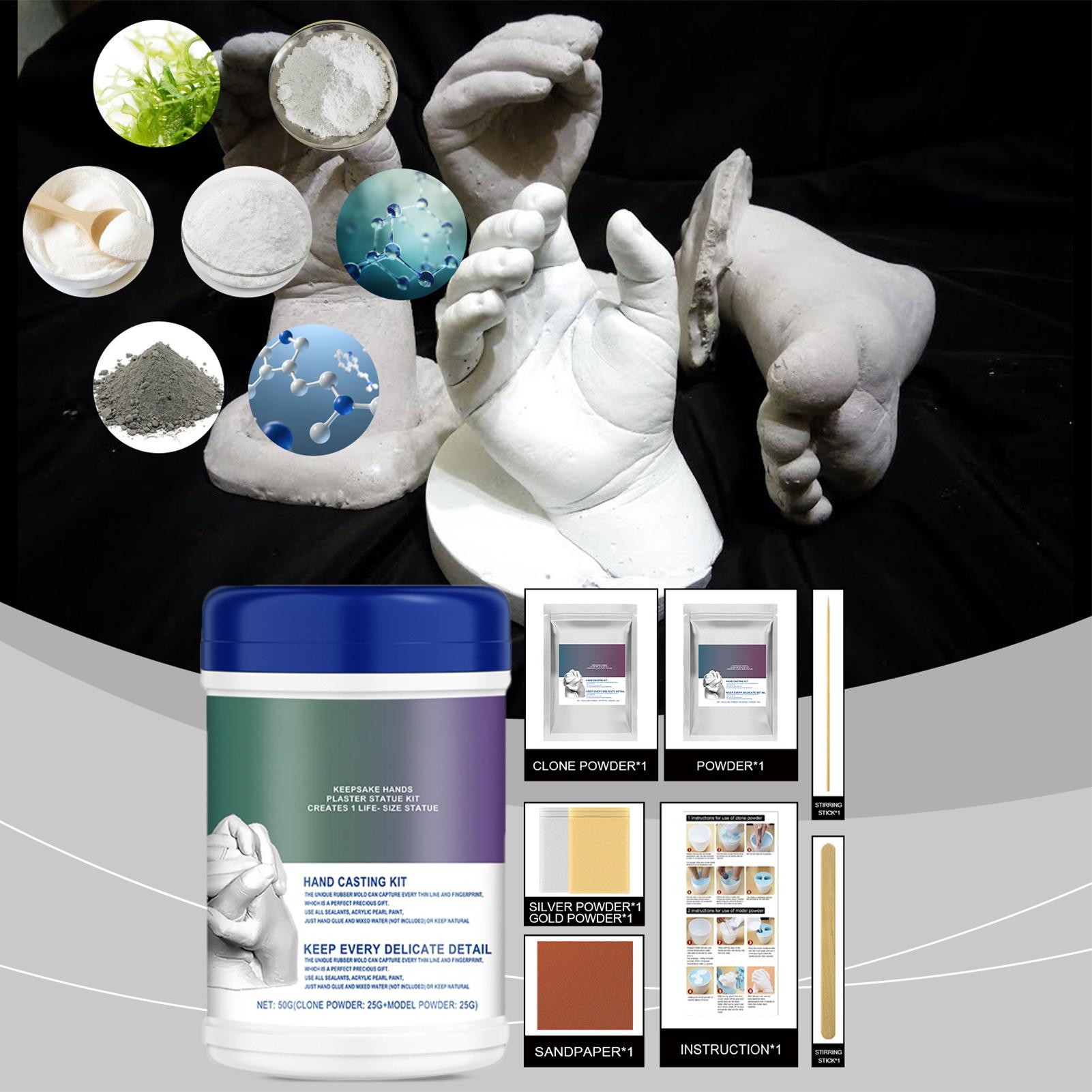 Soap Making Lab - ชุดอุปกรณ์หล่อรอยมือและเท้าเด็ก วัสดุทำสบู่ ปูนปลาสเตอร์สำหรับงานฝีมือ เหมาะสำหรับเด็กเล็ก เด็กโต คู่รัก