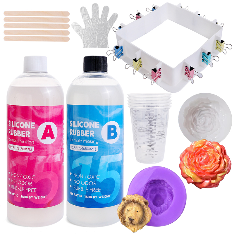 Soap Making Kit For Beginners - ชุดทดลองทำแม่พิมพ์ซิลิโคน ยางซิลิโคนสำหรับทำแม่พิมพ์แบบแห้งเร็ว ซิลิโคนสำหรับหล่อเรซิ่นแบบแพลตตินัม