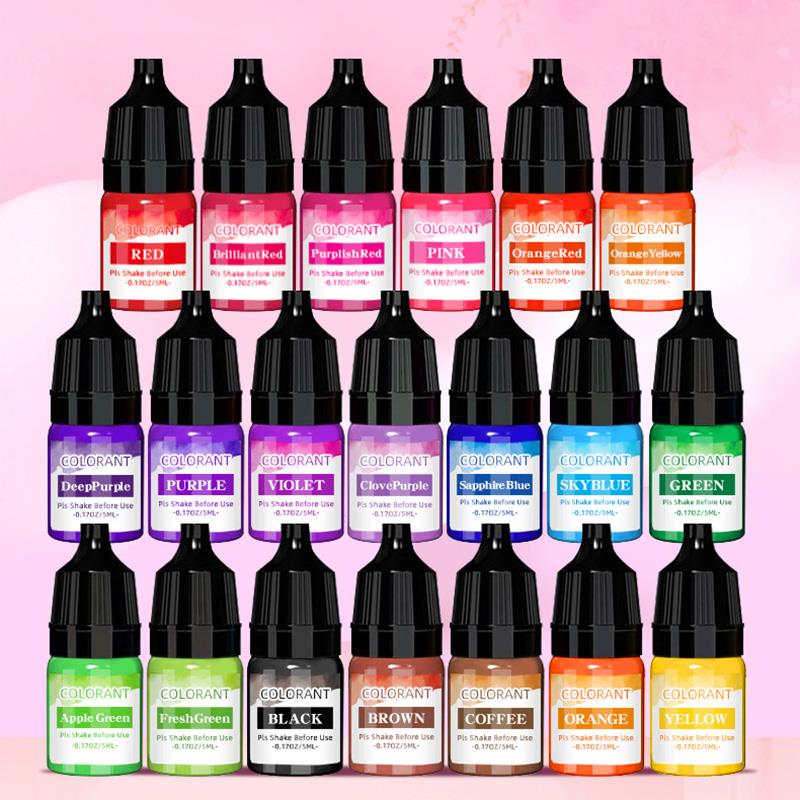 Soap Making Liquid - 5 ml/ขวดเทียน WAX Pigment สีปลอดสารพิษถั่วเหลืองเทียน WAX