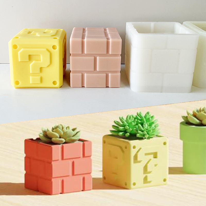 Soap Making Questions - เครื่องหมายคําถามขนาดใหญ่เทียนแม่พิมพ์ซิลิโคน DIY Creative Geometric Square Rubik's