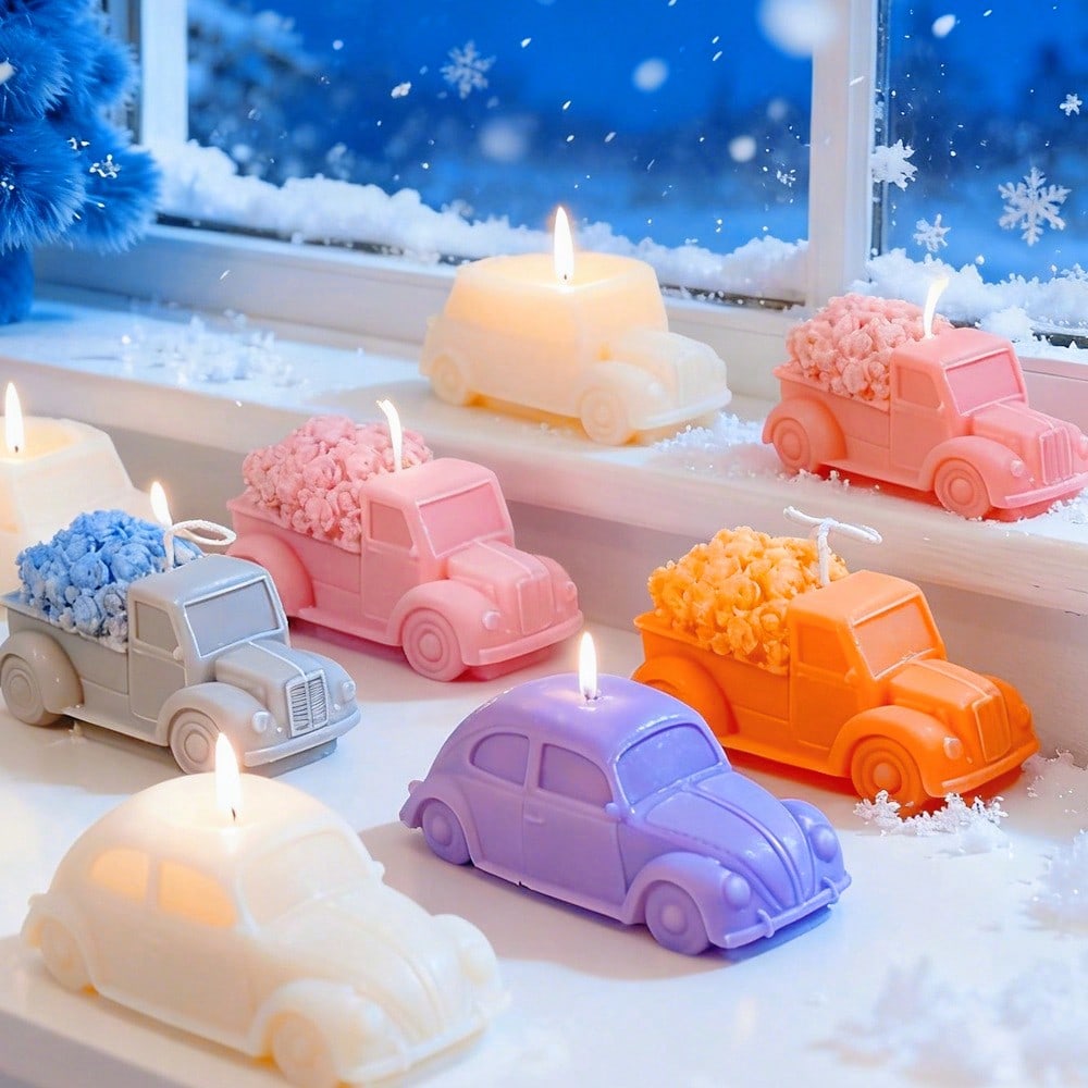 Soap Making In Home - แม่พิมพ์เทียนซิลิโคนรูปรถยนต์หลากหลายสไตล์ แม่พิมพ์สบู่รูปรถยนต์ แม่พิมพ์เรซิ่น แม่พิมพ์ยิปซั่ม อุปกรณ์ทำของขวัญ DIY