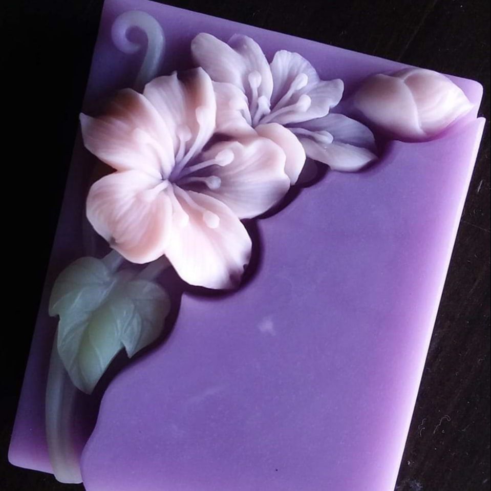 สวยดอกไม้สบู่แม่พิมพ์สี่เหลี่ย - Soap Making Cold Process บทวิจารณ์และราคา