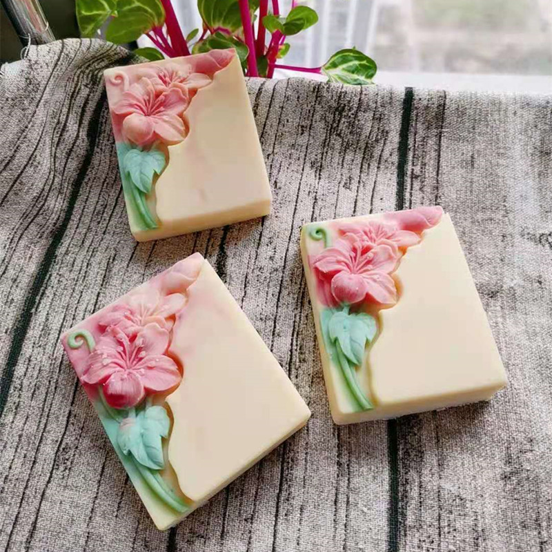 สวยดอกไม้สบู่แม่พิมพ์สี่เหลี่ย - Soap Making Cold Process บทวิจารณ์และราคา