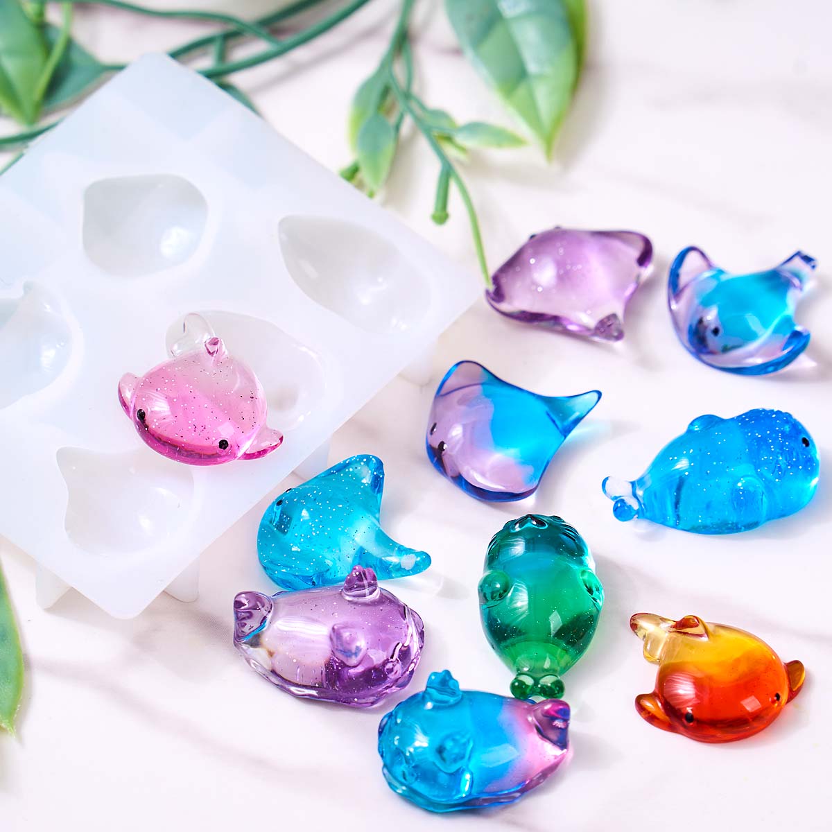 แม่พิมพ์ซิลิโคนรูปปลากระเบน 3  - Soap Making Silicone Molds บทวิจารณ์และราคา