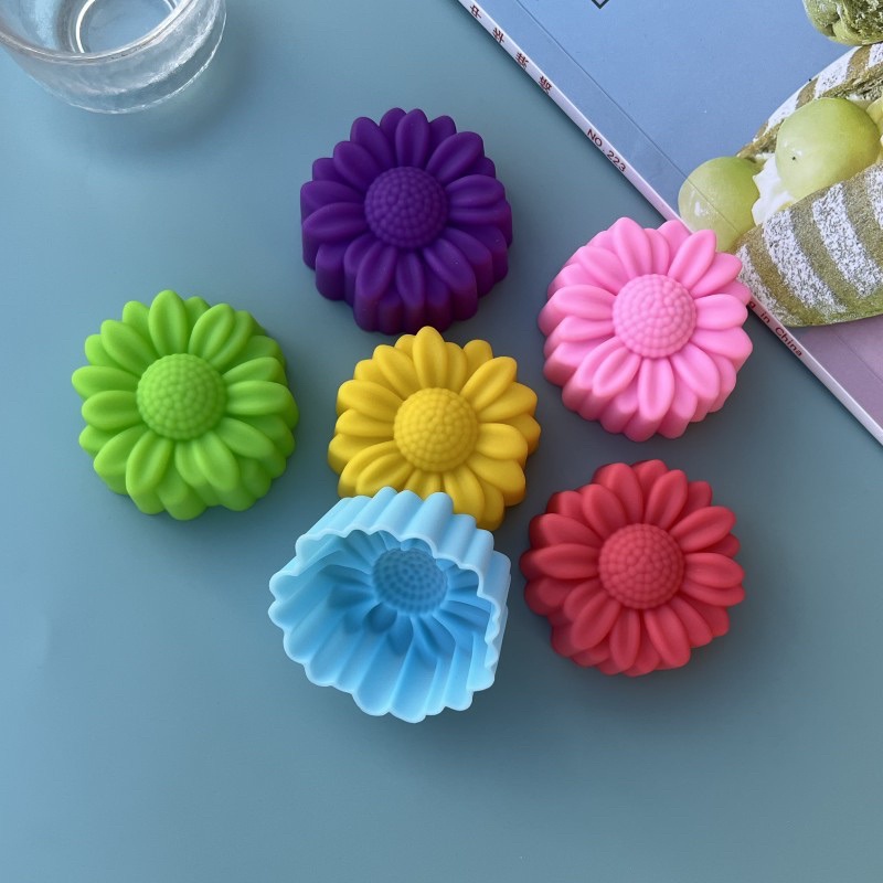 ชุดแม่พิมพ์ซิลิโคนลายดอกไม้ 6  - Soap Making Silicone Molds บทวิจารณ์และราคา