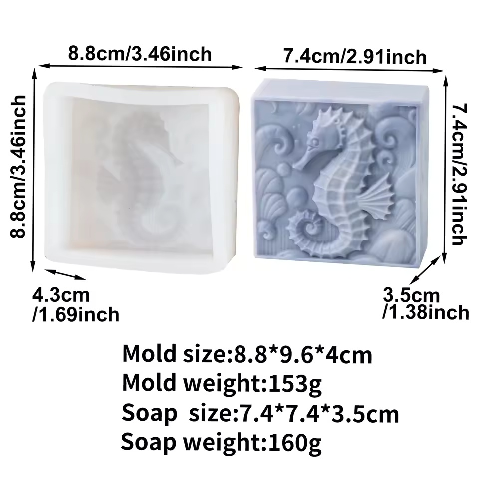 แม่พิมพ์สบู่ซิลิโคนรูปม้าน้ำ 3 - Soap Making In Home บทวิจารณ์และราคา
