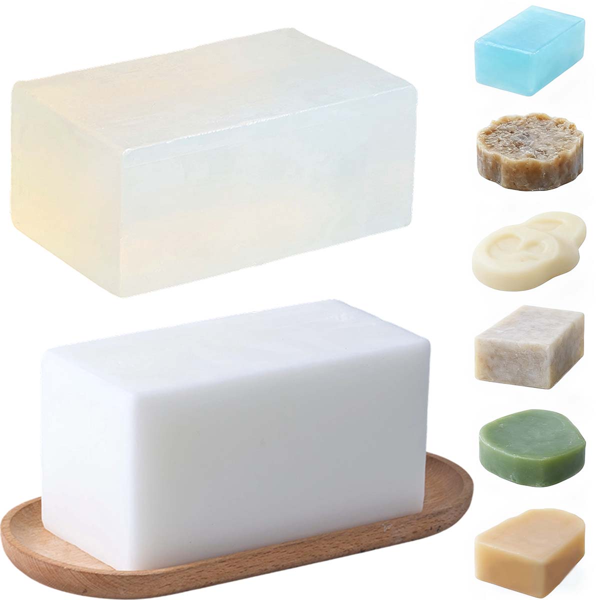 สบู่กลีเซอรีนใสสีขาว 1000 กรัม - Soap Making Kit For Beginners บทวิจารณ์และราคา